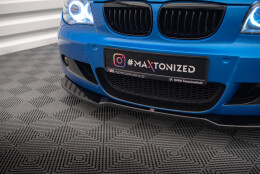 Cup Spoilerlippe Front Ansatz V.1 passend für BMW 1er M-Paket E87 / E81 Facelift schwarz Hochglanz