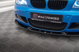 Cup Spoilerlippe Front Ansatz V.2 passend für BMW 1er M-Paket E87 / E81 Facelift schwarz Hochglanz
