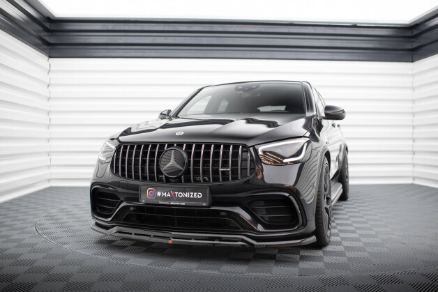 Street+ Spoilerlippe Front Ansatz passend für Mercedes-AMG GLC 63 SUV / Coupe X253 / C253 schwarz Hochglanz