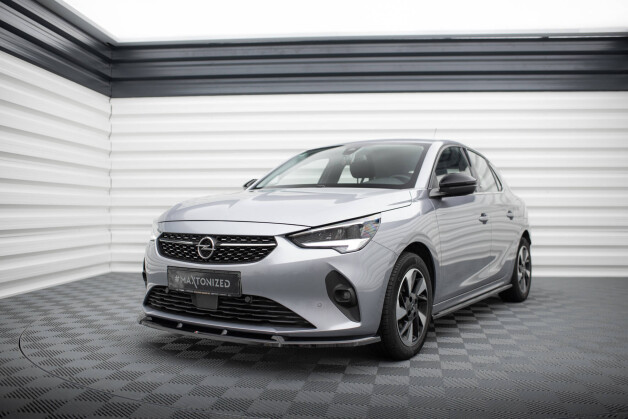 Cup Spoilerlippe Front Ansatz V.1 passend für Opel Corsa F ( Mk6) schwarz Hochglanz