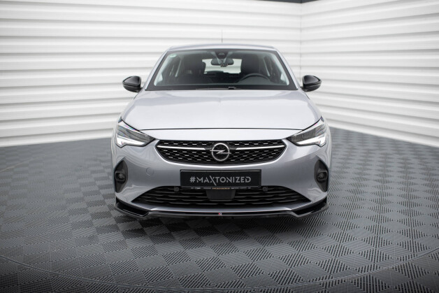 Street+ Spoilerlippe Front Ansatz V.2 passend für Opel Corsa F ( Mk6) schwarz Hochglanz