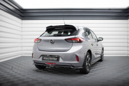 Mittlerer Cup Diffusor Heck Ansatz DTM Look passend für Opel Corsa - e F ( Mk6) schwarz Hochglanz