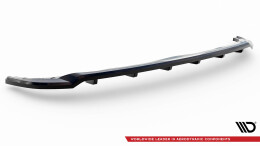 Mittlerer Cup Diffusor Heck Ansatz DTM Look passend für Opel Corsa - e F ( Mk6) schwarz Hochglanz