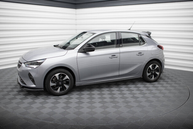 Seitenschweller Ansatz Cup Leisten passend für Opel Corsa F ( Mk6) schwarz Hochglanz