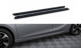 Seitenschweller Ansatz Cup Leisten passend für Opel Corsa F ( Mk6) schwarz Hochglanz