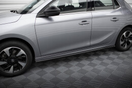 Seitenschweller Ansatz Cup Leisten passend für Opel Corsa F ( Mk6) schwarz Hochglanz