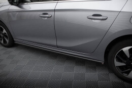 Seitenschweller Ansatz Cup Leisten passend für Opel Corsa F ( Mk6) schwarz Hochglanz