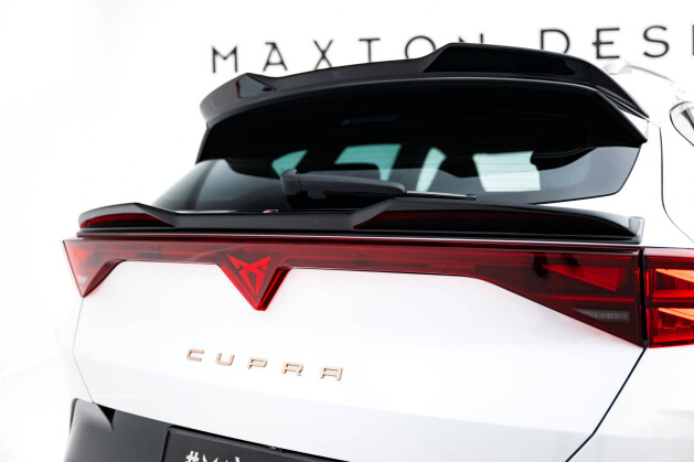 Unterer Heck Spoiler Aufsatz Abrisskante 3D passend für Cupra Formentor Mk1 Facelift schwarz Hochglanz