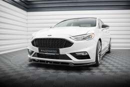 Street+ Spoilerlippe Front Ansatz passend für Ford Mondeo Sport Mk5 FL / Fusion Sport Mk2 FL schwarz Hochglanz