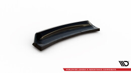 Mittlerer Cup Diffusor Heck Ansatz DTM Look passend für Ford Mondeo Sport Mk5 Facelift / Fusion Sport Mk2 Facelift schwarz Hochglanz