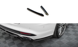 Heck Ansatz Flaps Diffusor für Ford Mondeo Sport Mk5 Facelift / Fusion Sport Mk2 Facelift schwarz Hochglanz
