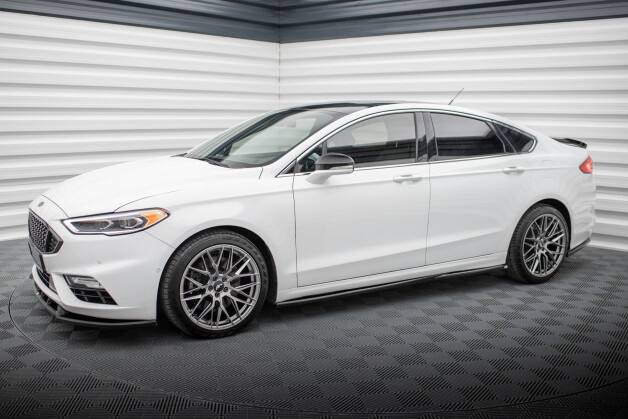 Seitenschweller Ansatz Cup Leisten passend für Ford Mondeo Sport Mk5 Facelift / Fusion Sport Mk2 Facelift schwarz Hochglanz