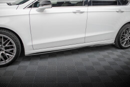 Seitenschweller Ansatz Cup Leisten passend für Ford Mondeo Sport Mk5 Facelift / Fusion Sport Mk2 Facelift schwarz Hochglanz