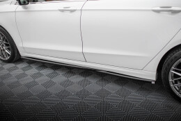 Seitenschweller Ansatz Cup Leisten passend für Ford Mondeo Sport Mk5 Facelift / Fusion Sport Mk2 Facelift schwarz Hochglanz