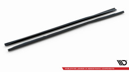 Seitenschweller Ansatz Cup Leisten passend für Ford Mondeo Sport Mk5 Facelift / Fusion Sport Mk2 Facelift schwarz Hochglanz