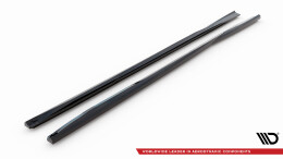 Seitenschweller Ansatz Cup Leisten passend für Ford Mondeo Sport Mk5 Facelift / Fusion Sport Mk2 Facelift schwarz Hochglanz