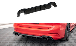 Heck Ansatz Diffusor V.2 passend für Ford Focus Kombi ST Mk4 schwarz Hochglanz