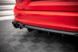 Heck Ansatz Diffusor V.2 passend für Ford Focus Kombi ST Mk4 schwarz Hochglanz