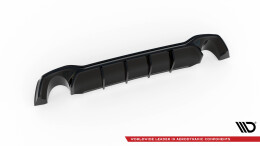 Heck Ansatz Diffusor V.2 passend für Ford Focus Kombi ST Mk4 schwarz Hochglanz