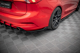 Heck Ansatz Flaps Diffusor V.6 passend für Ford Focus Kombi ST Mk4 schwarz Hochglanz