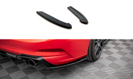 Heck Ansatz Flaps Diffusor V.7 passend für Ford Focus Kombi ST Mk4 schwarz Hochglanz
