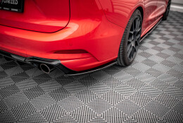 Heck Ansatz Flaps Diffusor V.7 passend für Ford Focus Kombi ST Mk4 schwarz Hochglanz