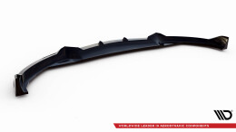 Cup Spoilerlippe Front Ansatz V.1 passend für BMW iX M-Paket i20 schwarz Hochglanz