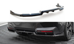 Mittlerer Cup Diffusor Heck Ansatz DTM Look passend für BMW iX M-Paket i20 schwarz Hochglanz
