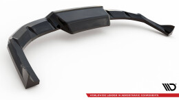 Mittlerer Cup Diffusor Heck Ansatz DTM Look passend für BMW iX M-Paket i20 schwarz Hochglanz
