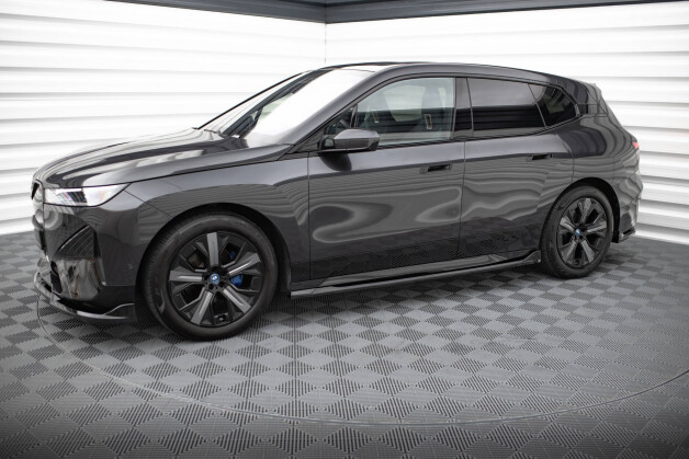 Seitenschweller Ansatz Cup Leisten passend für BMW iX M-Paket i20 schwarz Hochglanz