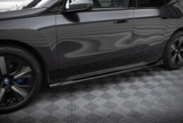 Seitenschweller Ansatz Cup Leisten passend für BMW iX M-Paket i20 schwarz Hochglanz