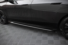 Seitenschweller Ansatz Cup Leisten passend für BMW iX M-Paket i20 schwarz Hochglanz