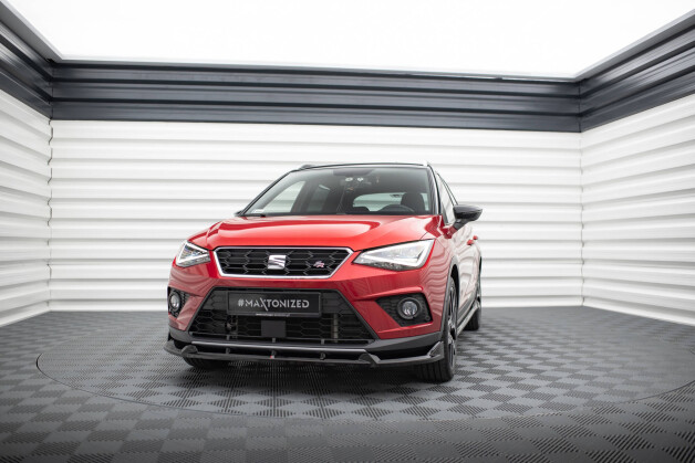 Cup Spoilerlippe Front Ansatz passend für Seat Arona FR Mk1 schwarz Hochglanz