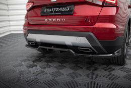 Mittlerer Cup Diffusor Heck Ansatz DTM Look passend für Seat Arona FR Mk1 schwarz Hochglanz