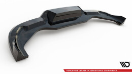 Mittlerer Cup Diffusor Heck Ansatz DTM Look passend für Seat Arona FR Mk1 schwarz Hochglanz