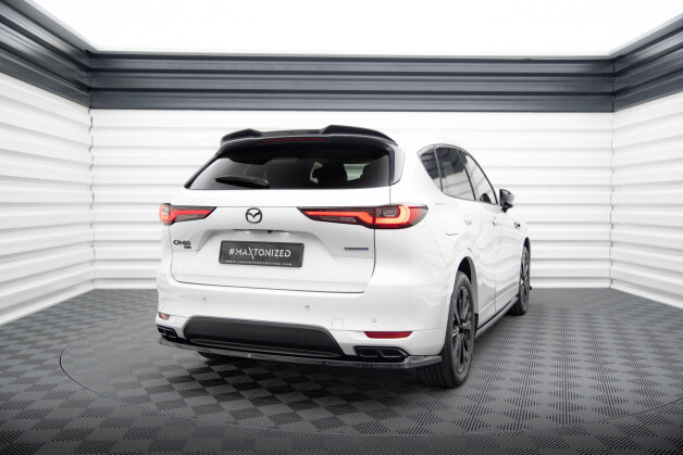 Mittlerer Cup Diffusor Heck Ansatz passend für Mazda CX-60 Mk1 schwarz Hochglanz