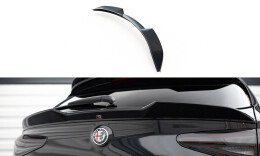Niedriger Heck Spoiler Aufsatz Abrisskante 3D für Alfa Romeo Stelvio Mk1 schwarz Hochglanz