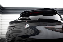 Unterer Heck Spoiler Aufsatz Abrisskante 3D passend für Alfa Romeo Stelvio Mk1 schwarz Hochglanz