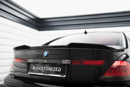 Heck Spoiler Aufsatz Abrisskante 3D passend für BMW 7 E65 schwarz Hochglanz