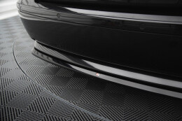 Mittlerer Cup Diffusor Heck Ansatz für BMW 7 E65 schwarz Hochglanz