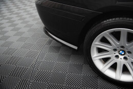 Mittlerer Cup Diffusor Heck Ansatz passend für BMW 7 E65 schwarz Hochglanz