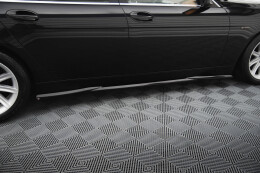 Seitenschweller Ansatz Cup Leisten für BMW 7 E65 schwarz Hochglanz