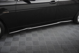 Seitenschweller Ansatz Cup Leisten für BMW 7 E65 schwarz Hochglanz