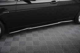 Seitenschweller Ansatz Cup Leisten passend für BMW 7 E65 schwarz Hochglanz