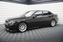 Seitenschweller Ansatz Cup Leisten passend für BMW 7 E65 schwarz Hochglanz
