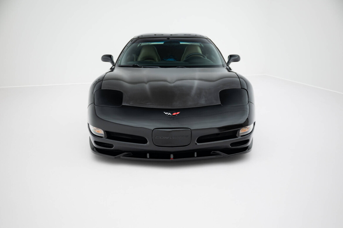 Ułożenie Liści Na łodydze Cup Spoilerlippe Front Ansatz für Chevrolet Corvette C5 schwarz Hochg