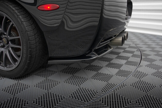 Heck Ansatz Flaps Diffusor passend für Chevrolet Corvette C5 schwarz Hochglanz