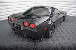 Street+ Heck Ansatz Flaps passend für Chevrolet Corvette C5 schwarz Hochglanz