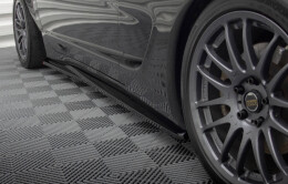 Seitenschweller Ansatz Cup Leisten passend für Chevrolet Corvette C5 schwarz Hochglanz