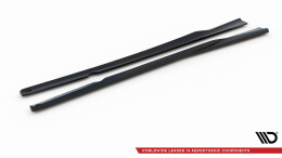 Seitenschweller Ansatz Cup Leisten passend für Chevrolet Corvette C5 schwarz Hochglanz